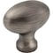 Jeffrey Alexander 1-9/16" Overall Length Brushed Pewter Football Lyon Cabinet Knob 3991BNBDL - alternate 1